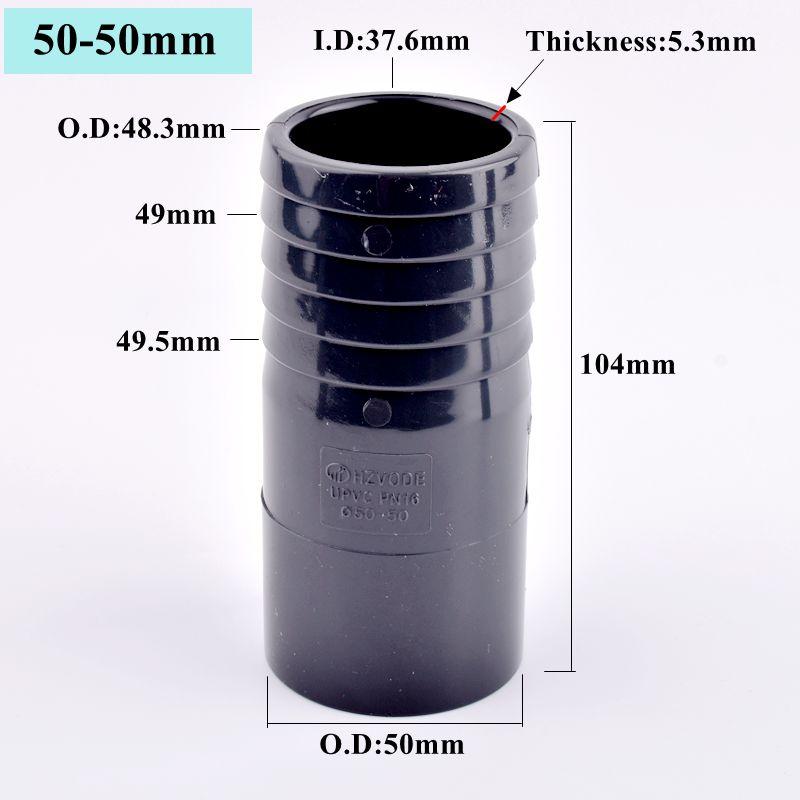 O.D 32/40/50/63-14/20/30/40/50/60mm Big Size UPVC Pagoda Connector Garden Irrigation Pipe Soft Hose Adapter Joint Accessories