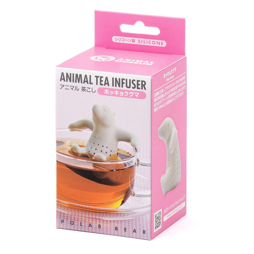 Carolata Animal Tea Strainer (Polar BearDishwasher and Microwave SafeSilicone) Cute Animal Tea Strainer Tea Infuser Gift