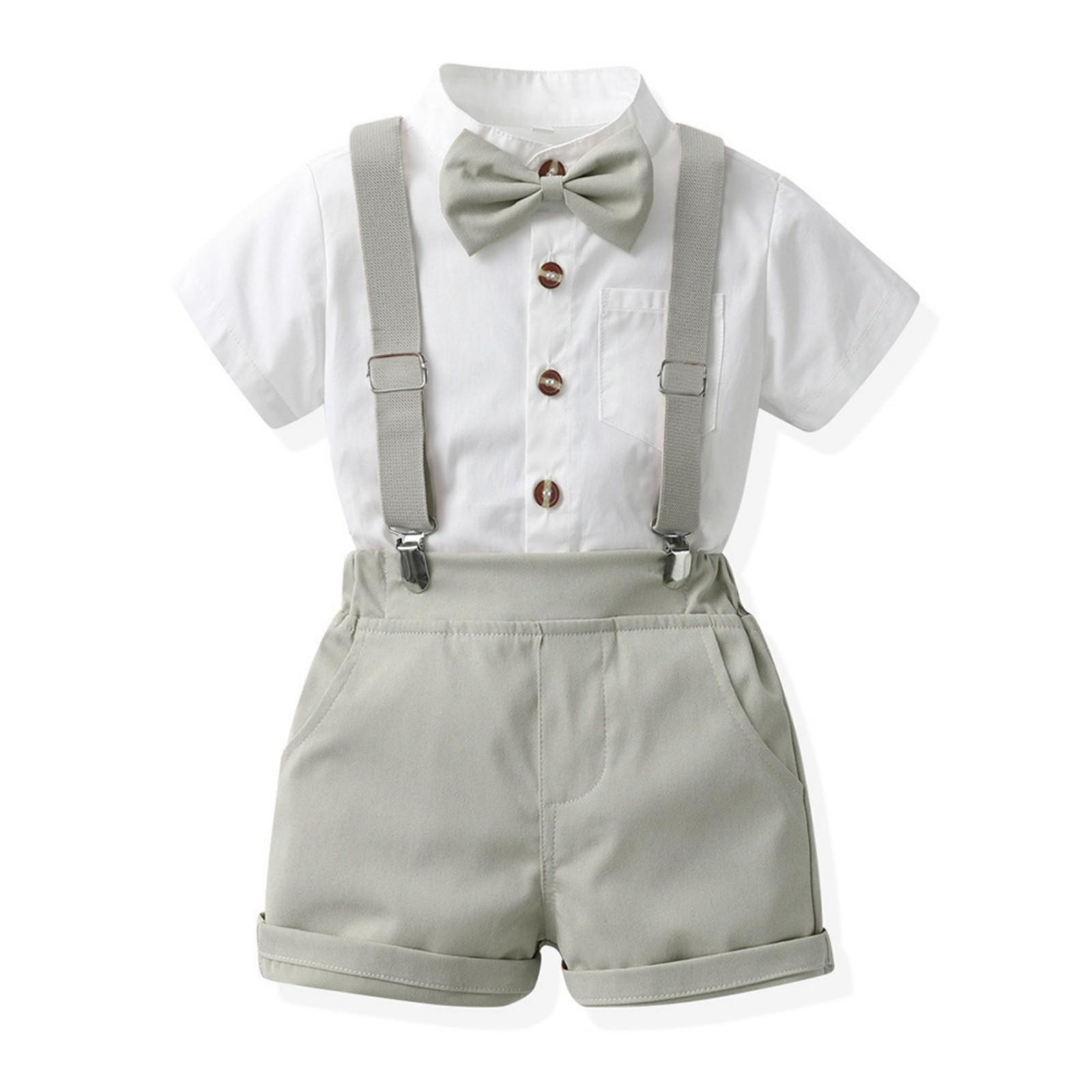 

Детские Летние Рубашки с Коротким Рукавом и Шорты Повседневный Костюм-Двойка для Мальчиков 140