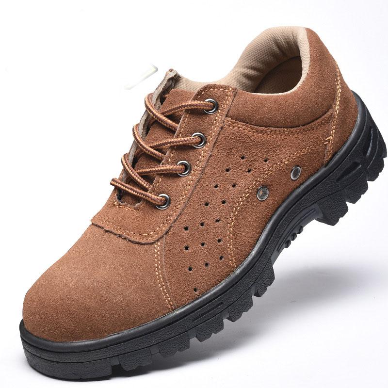 Men Safety Shoes Steel Toe Work Boots Anti-smashing Safety Boots Men Construction Welding Shoes Work Shoes Male Security Boots