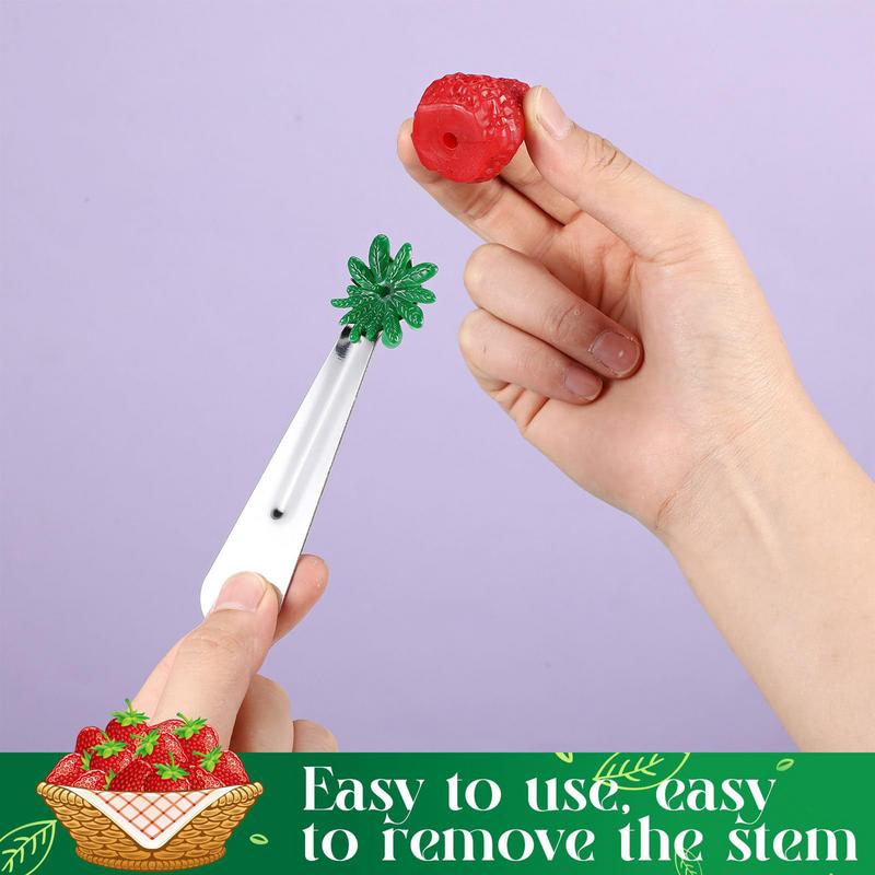 1pcs Fruit Coring Tool Tomato Strawberry Seed Remover Stainless Steel Kitchen Gadgets Top Stem Remover Portable Easy Handling