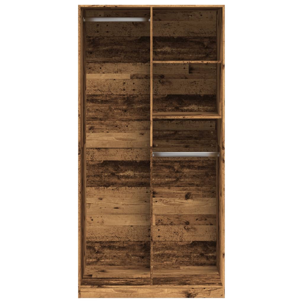 Wardrobe with Vintage Wood Look 100 x 50 x 200 cm Engineered Wood