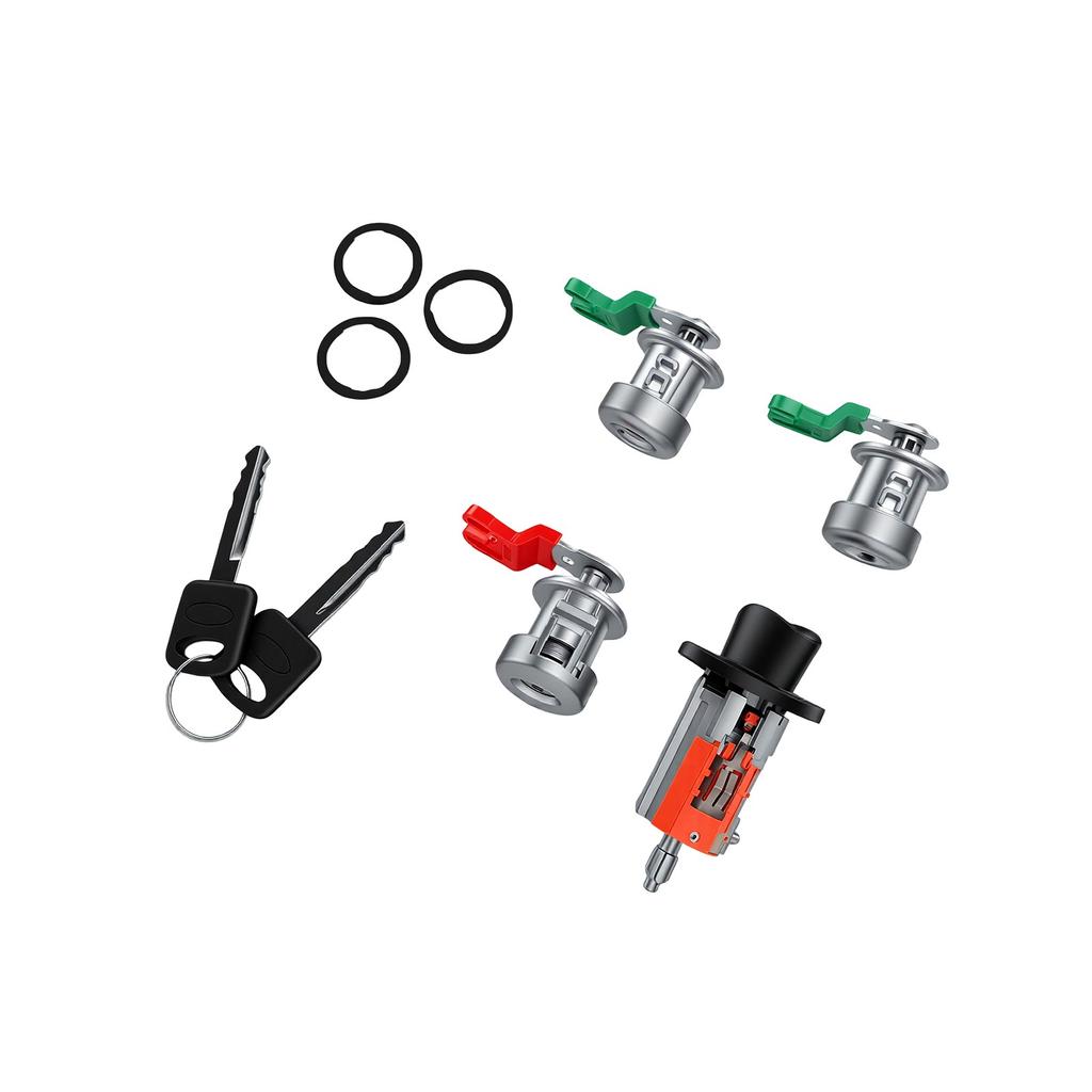 Ignition Switch Door Lock Cylinder Tailgate Lock Kit with Keys Replacement for Ford F 250 F 350 1998 2007 707624