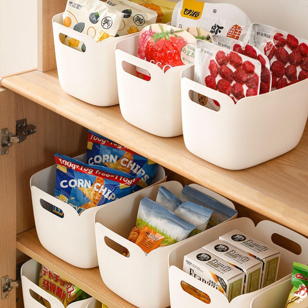 High-capacity Clutter Organizer Box with Handle Sundries Basket  Kitchen Bathroom