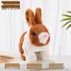 Plush Interactive White Rabbit Toy - Walking, Talking, Ear-Wiggling, Mouth-Moving Long-Haired Pet Simulation.