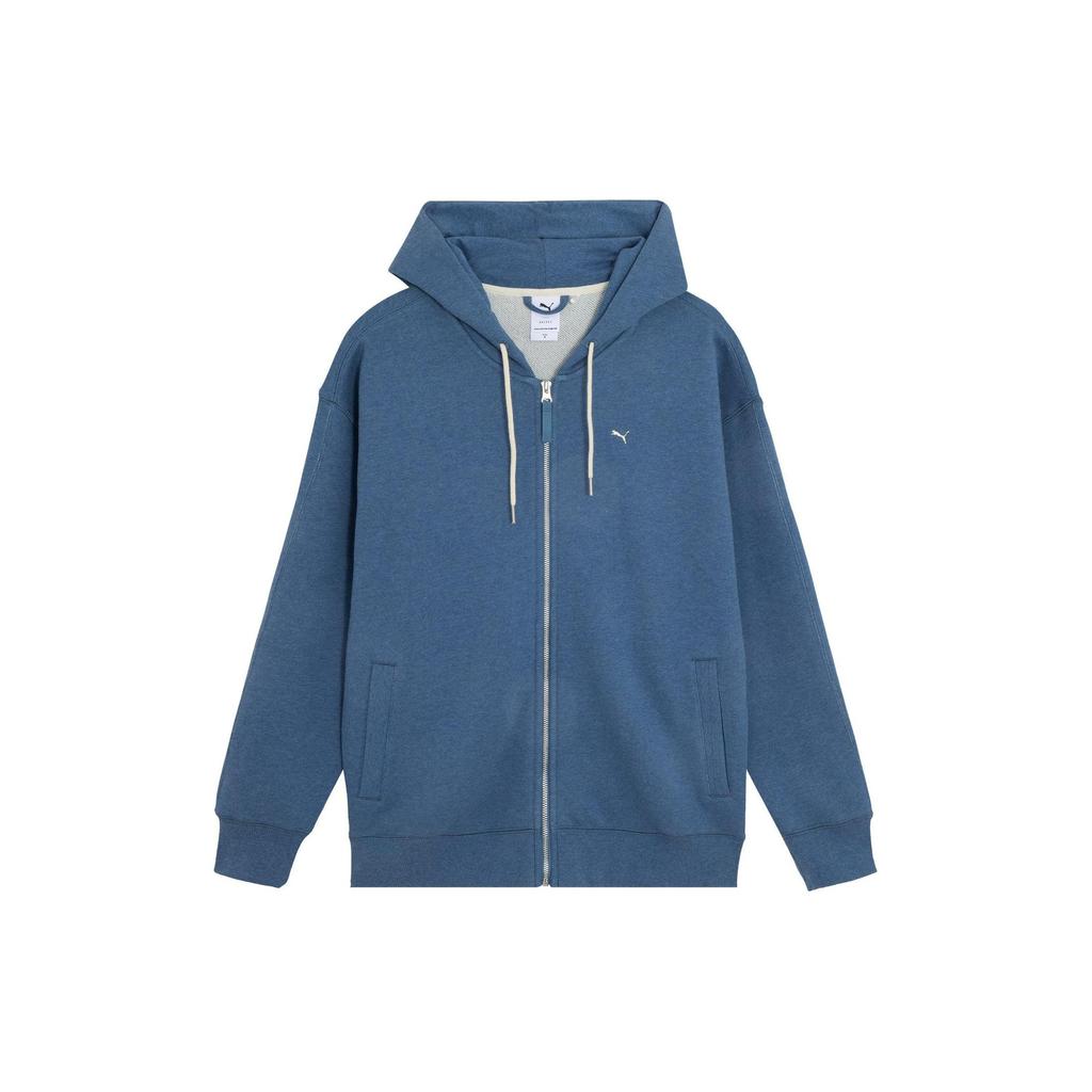 Puma Navy Serie Einfarbig Lässig Durchgehender Reißverschluss Langarm Kapuzenjacke Unisex Jacken Deep-Space-Blau 623130-56