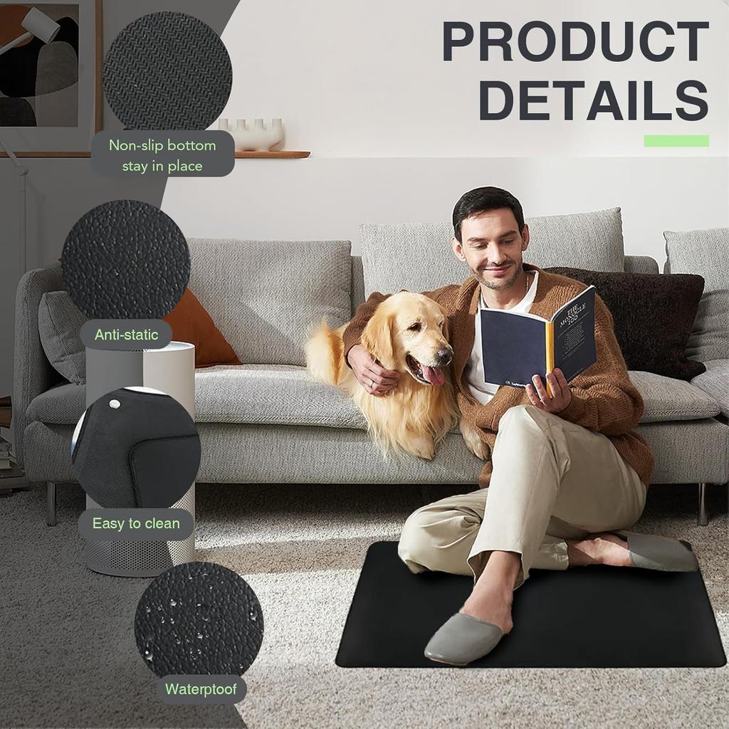 Grounding Mat Earthing Sheets for Bed with Cord Universal Improved Sleep Anxiety Inflammation Relief and Energy Boost 40x60cm