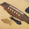 Cheville de chevalet de guitare acoustique Clou de cordes de guitare Laiton Cuivre massif Avec extracteur de cheville de chevalet de guitare