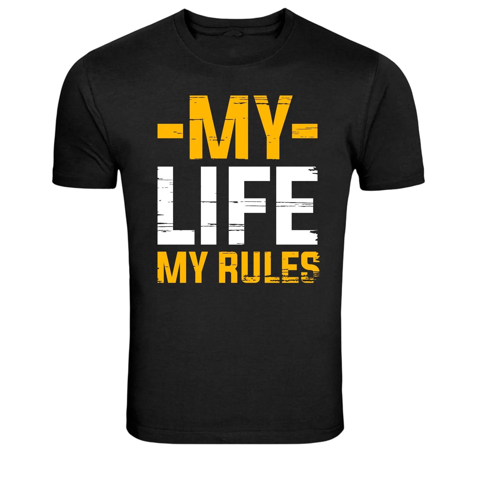 Моя жизнь Мои правила Смелая мотивирующая цитата Футболка S