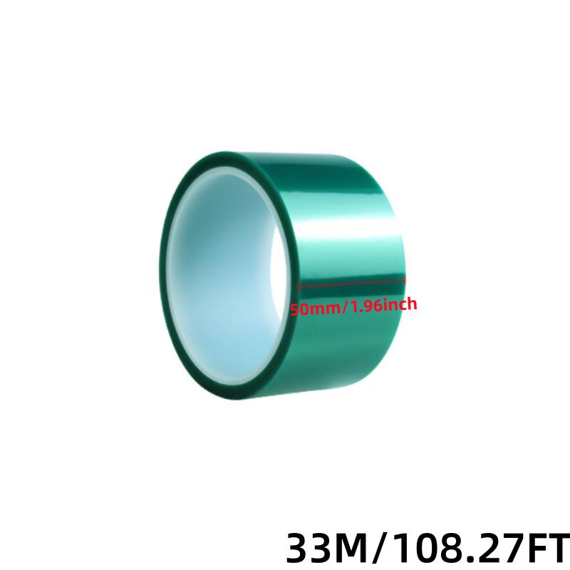 33M/Roll Green PET Film Tape High Temperature Heat Resistant PCB Solder SMT Plating Shield Insulation Protection