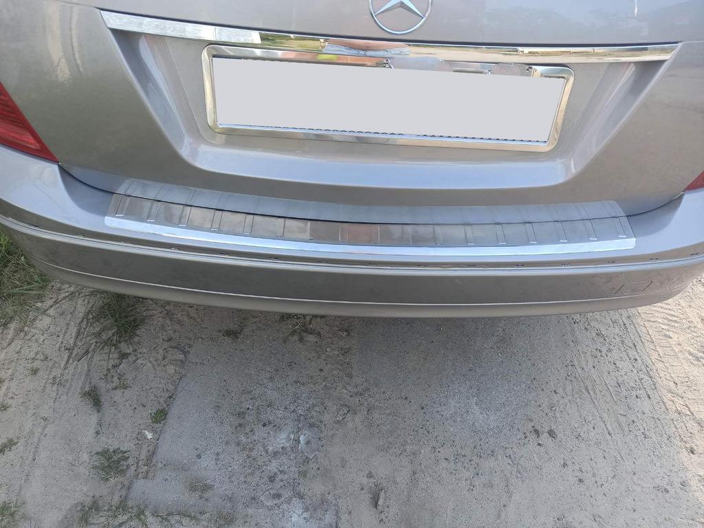 

Накладка на задній бампер (SW, глянець, нерж) для Mercedes C-class W204 2007-2015 рр.