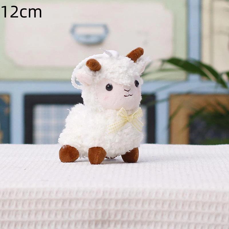 Portable Fluffy Plush Sheep Keychain Soft Cozy Touch Mini Pendant for Luggage Decoration Graduation Gifts