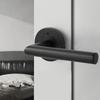 Viladepot Privacy Door Handle Polishing Handle Lever Round Base Bedroom Bathroom Door Lock Reversible