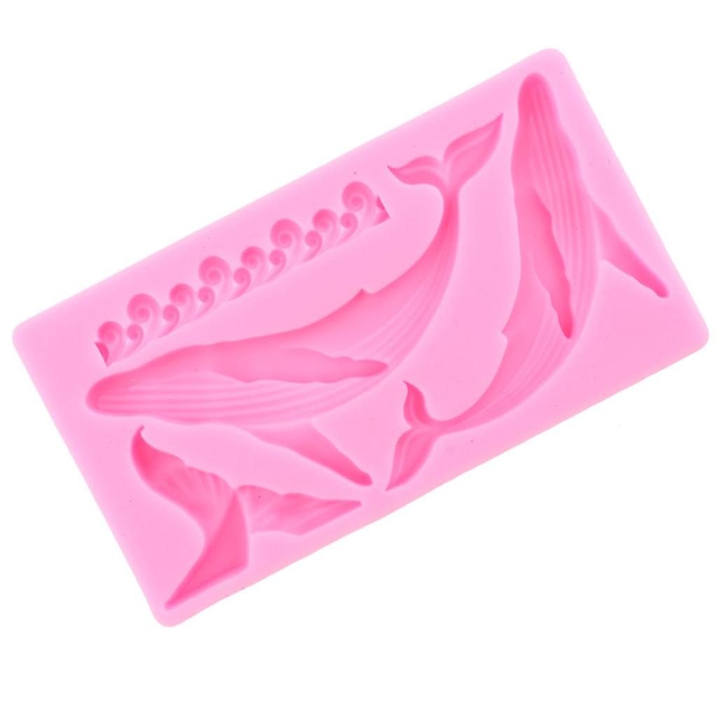 Ocean Series Whale Waves Silicone Mould Dolphin Fondant Cake Decorating Tools Candy Resin Clay Mould Chocolate Gumpaste Moulds