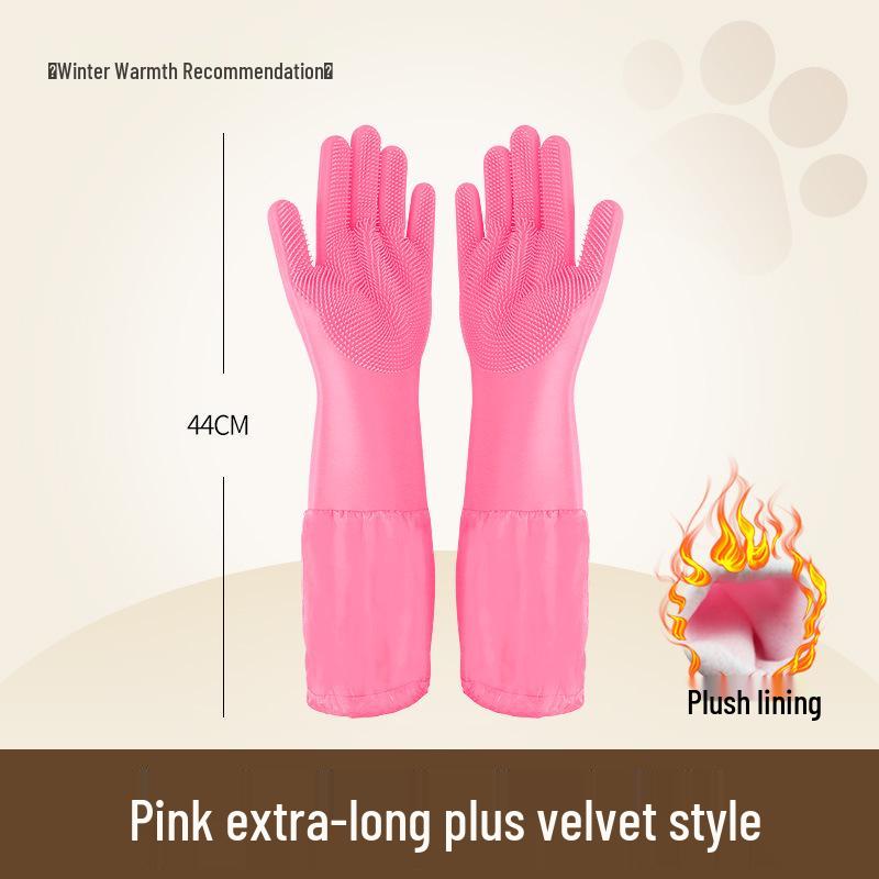 Silicone Pet Bathing Gloves - Anti-Scratch/Bite, Grooming & Hair Removal