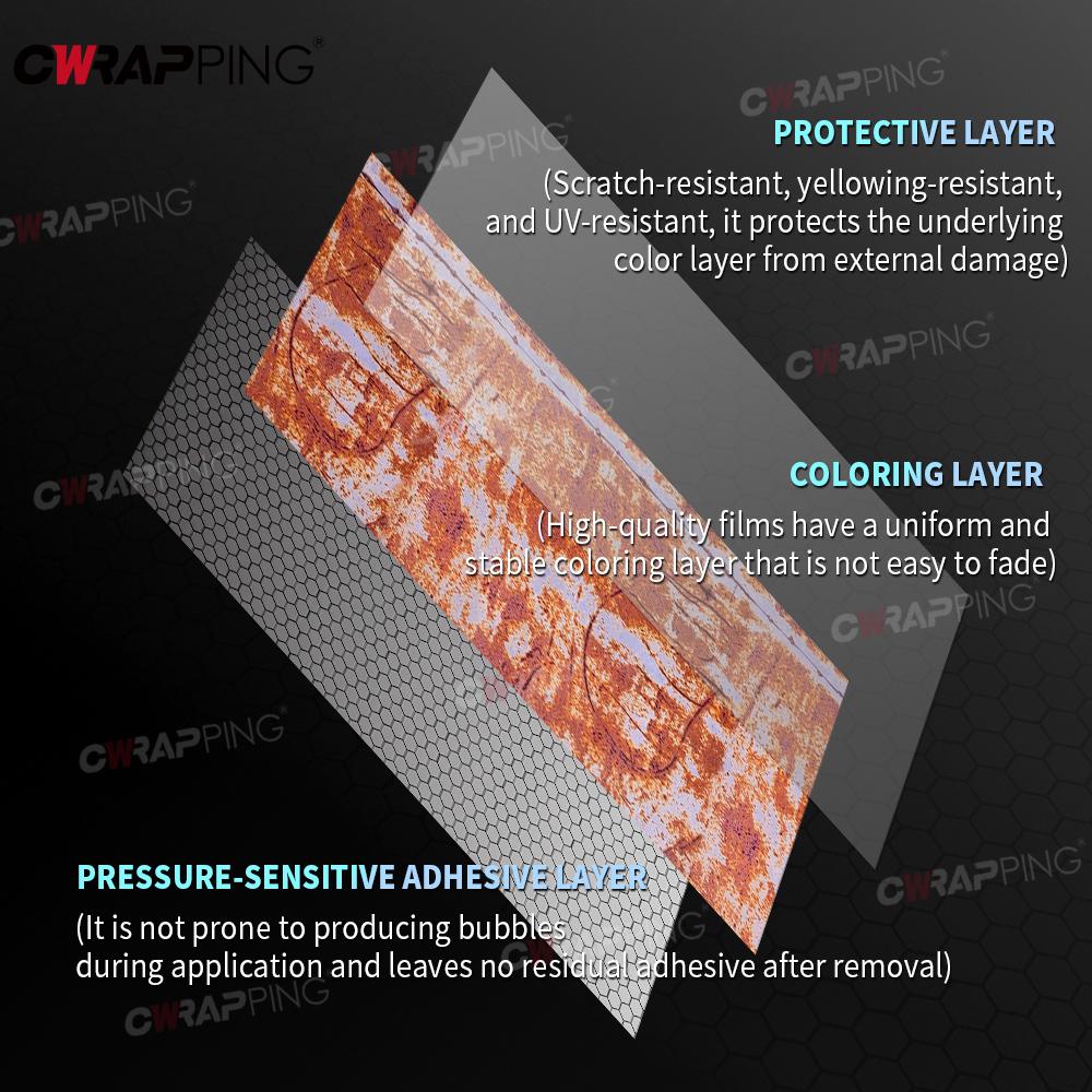 Car Sticker Vinyl Paper for Car Vintage Self-adhesive Film Waterproof Motorcycle Vinyls Rusty Texture Automotive Wrapping Wrap