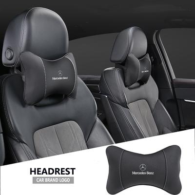 1 vnt. automobilio sėdynės galvos atrama Auto logotipas kaklo pagalvėlė Mercedes Benz AMG Smart W205 C300 W203 W206 W108 W124 W126 W140 W168 W169 W176