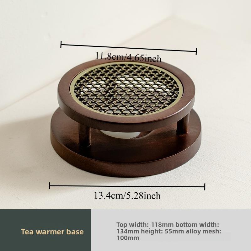 Candle Boiling Tea Stove Candlestick Boiling Tea Warm Stove Vintage Chinese Wooden Utensils