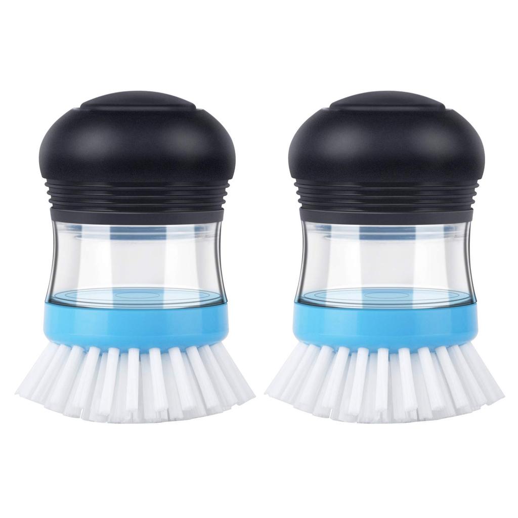 Handy Kitchen Brush Replaceable Brush Head Cleaning Brush Kitchen Cleaning MR.SIGA One-push (2-pack)