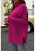 European High Neck Batwing Sleeve Women's Pullover Sweater - Autumn/Winter Fashion Knitwear