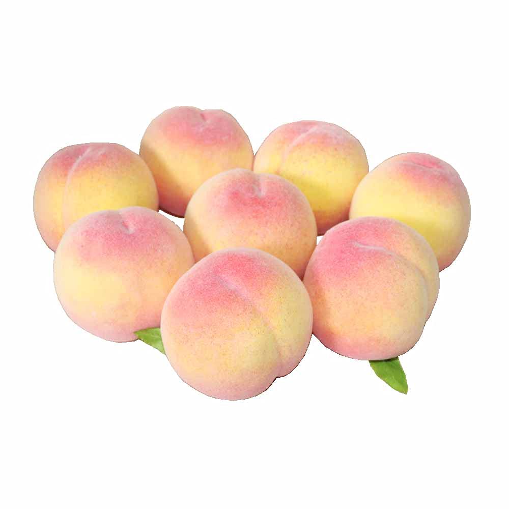 

GuCra Peach Lifelike Set of Food Fruit Models Models, 8, Samples, (Normal)