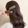 5pcs/set Vintage Brown Plaid Rectangle Hairpins For Women Girls Sweet Hair Ornament Barrettes Hair Clip Hair Accessories