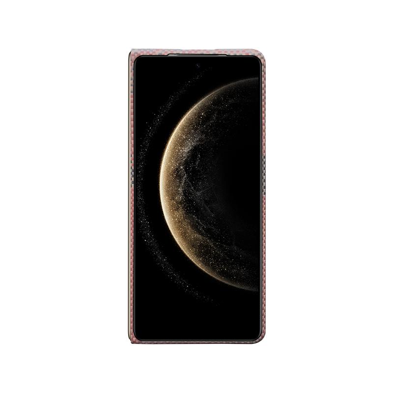 For Mate X6 X5 Carbon Fiber Luxury Solid Color Magnetic Cover Dropping Shockproof Slim Anti-Fingerprint Embossed Phone Case