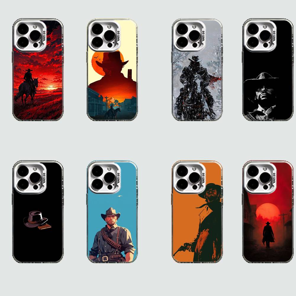 Red D-Dead R-Redemption Hard Phone Case for IPhone 16 15 14 13 12 11 Pro Max Plus16E X XR XS Max shockproof Full Cover