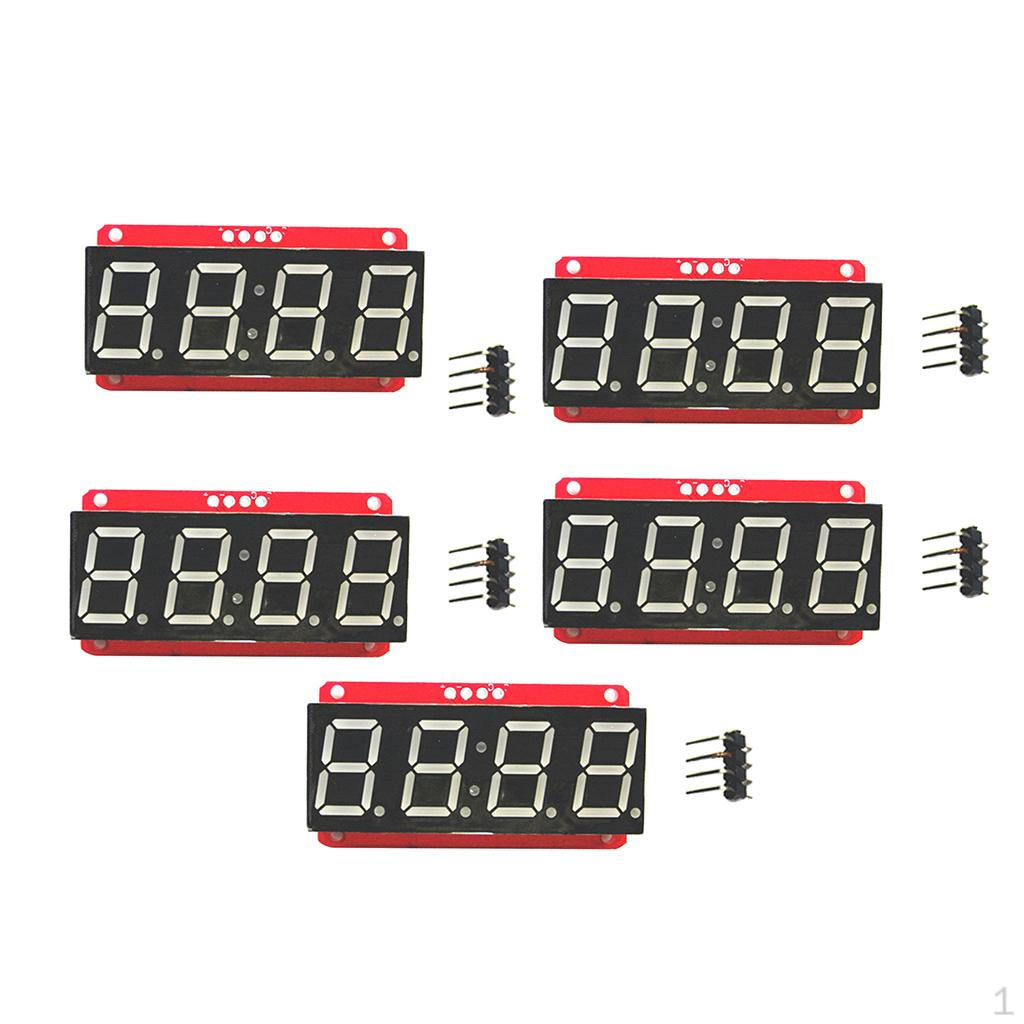 

4 Segment 0. LED Display Module Clock HT16K33 I2 ,Pack of 5