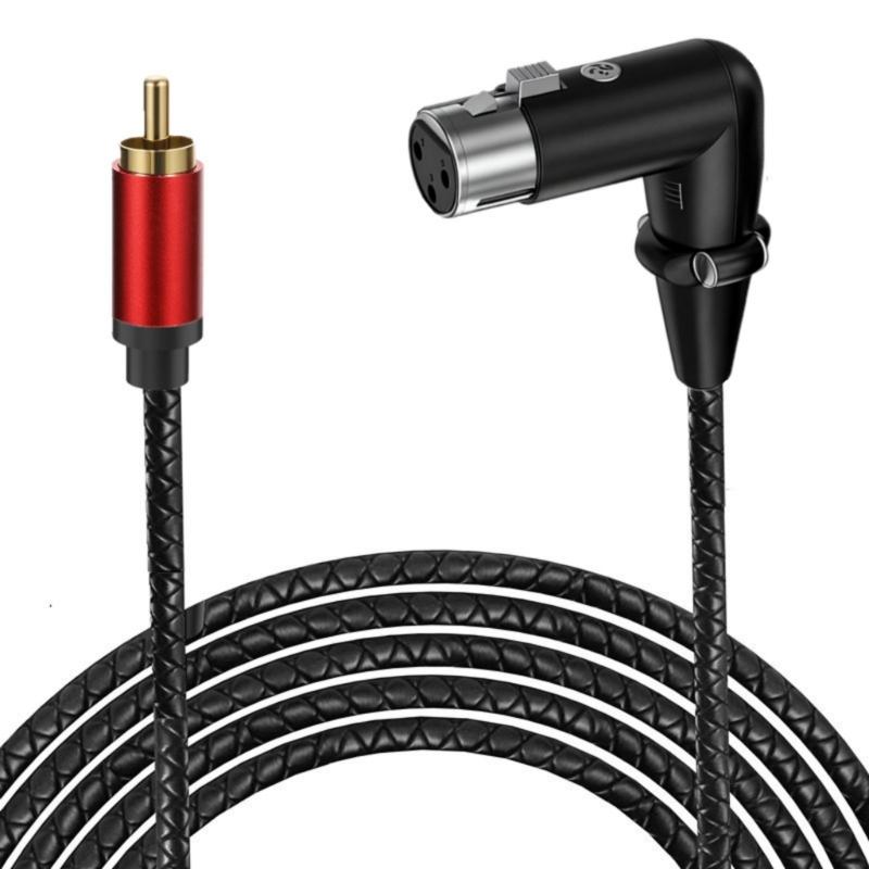 Flexible Sound Interconnects Cable XLRs 3Pin To RCAs Plugs With Reinforced Metal Shell And OxygenFree Coppers Conductors For Enhances Durability