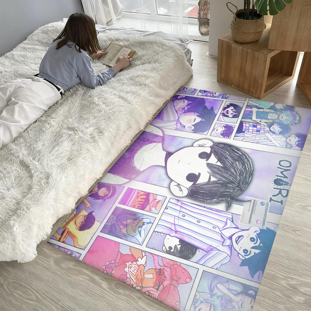 Omori V-video Game Floor Mat Soft Thickened Absorbent Non-Slip Bedroom Living Room Door Mat Home Decor Flannel Rugs