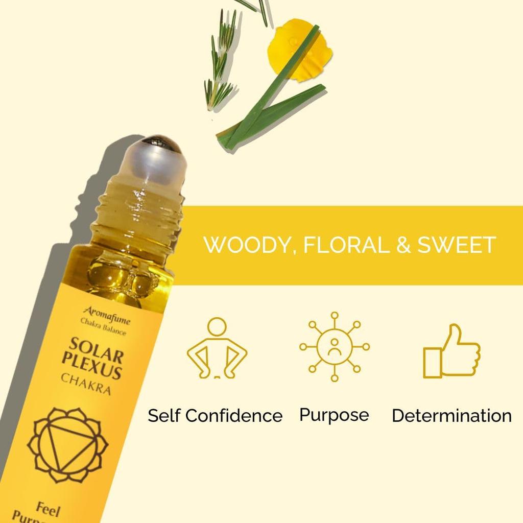 Lemongrass & Rose Chakra Essential Oil Roll-On Blend by Aromafume