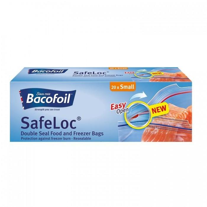 Bacofoil SafeLoc Double Seal Food & Freezer Bags Small 17 x 17cm 1L 20pk