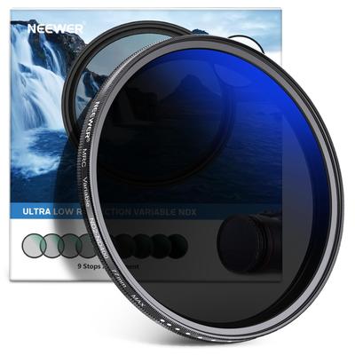 NEEWER 77mm MRC Variabler ND Verstellbarer Neutraldichte Optischer Filter, ND2-ND400, (0.3-2.7, 1-9 Blendenstufen), Mehrfachbeschichtetes Glas, Wasserdicht,