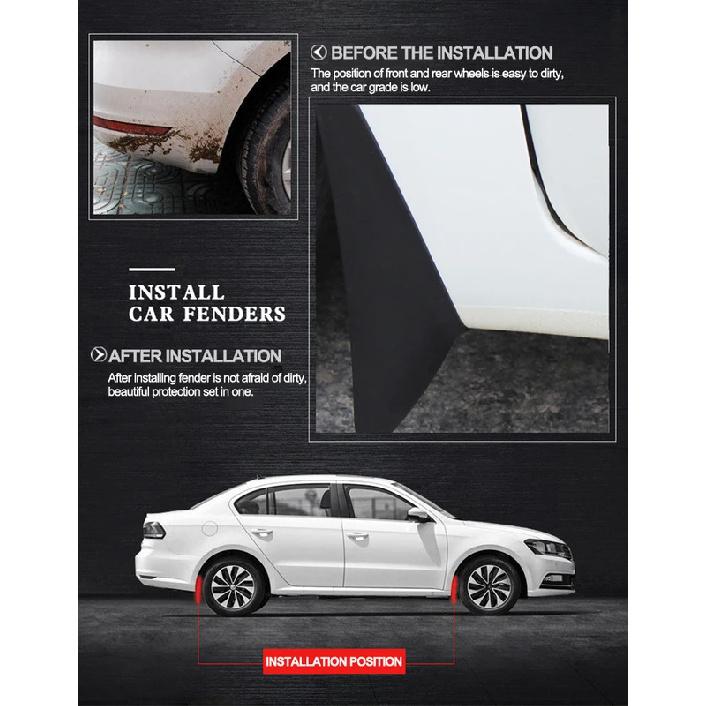 For Citroen C4 MK1 2004-2010 2005 Hatchback Mudguards Mudflaps Fender Mud Flap Splash Guards Cover Styling Wheel Accessories