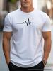 Men's Retro Letter Print Loose-Fit Cotton T-Shirt, Short-Sleeved, Summer 2024