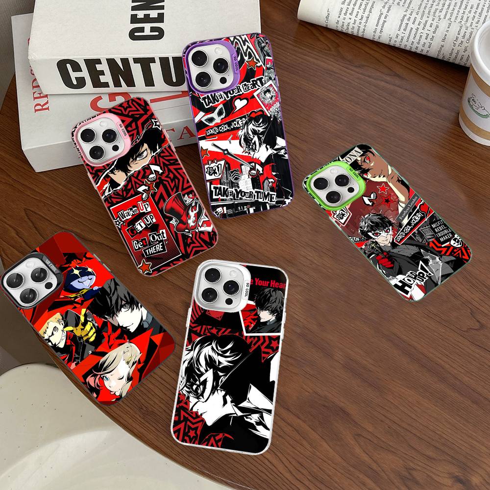 Persona 5 Colorful Phone Case For iPhone 17 16 15 14 13 12 11 Pro Max Plus Matte Cover
