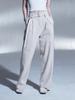 DILETTANTISME Linen Belted Single-Pleat Wide Pants (Bg)