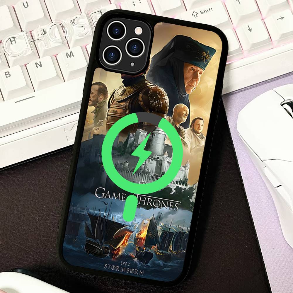 Film G-Game Of T-Thrones Phone Case For IPhone 13 14 15 11 12 16 17 Pro Max Plus For Magsafe Magnetic Shell