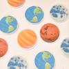 Planet-Themed Round Note Pads Creative Earth Moon Self-Adhesive Memo Pads for Students Practical Office School Supplies