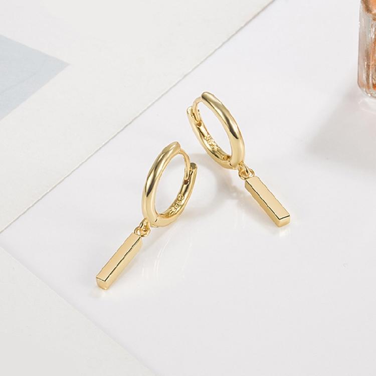 Delicate Silver Rod Drop Earrings Stylish and Timeless Ear Rings Charm Cute Silver Bar Drop Earrings for Girls and Teens