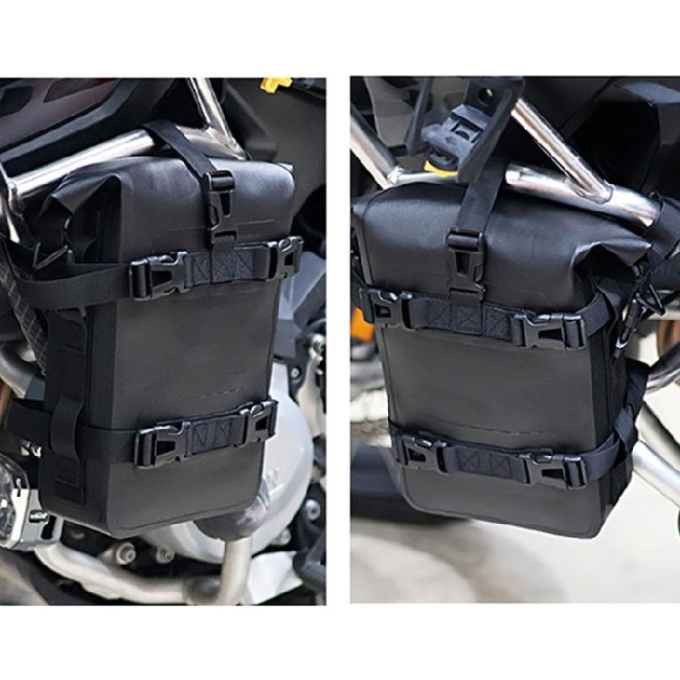 Waterproofed Motorcycle Rail Mounted Storage Bag With Enhances Hold Exteriors And Compacts Size For Routine Journey