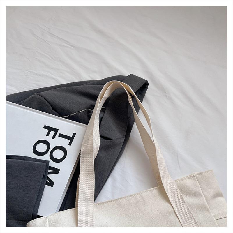 Canvas Bag, Women's Handbag, Shoulder Bag, Versatile Tote Bag, Commuting Large Capacity, Tutoring Bag, Multiple Pockets