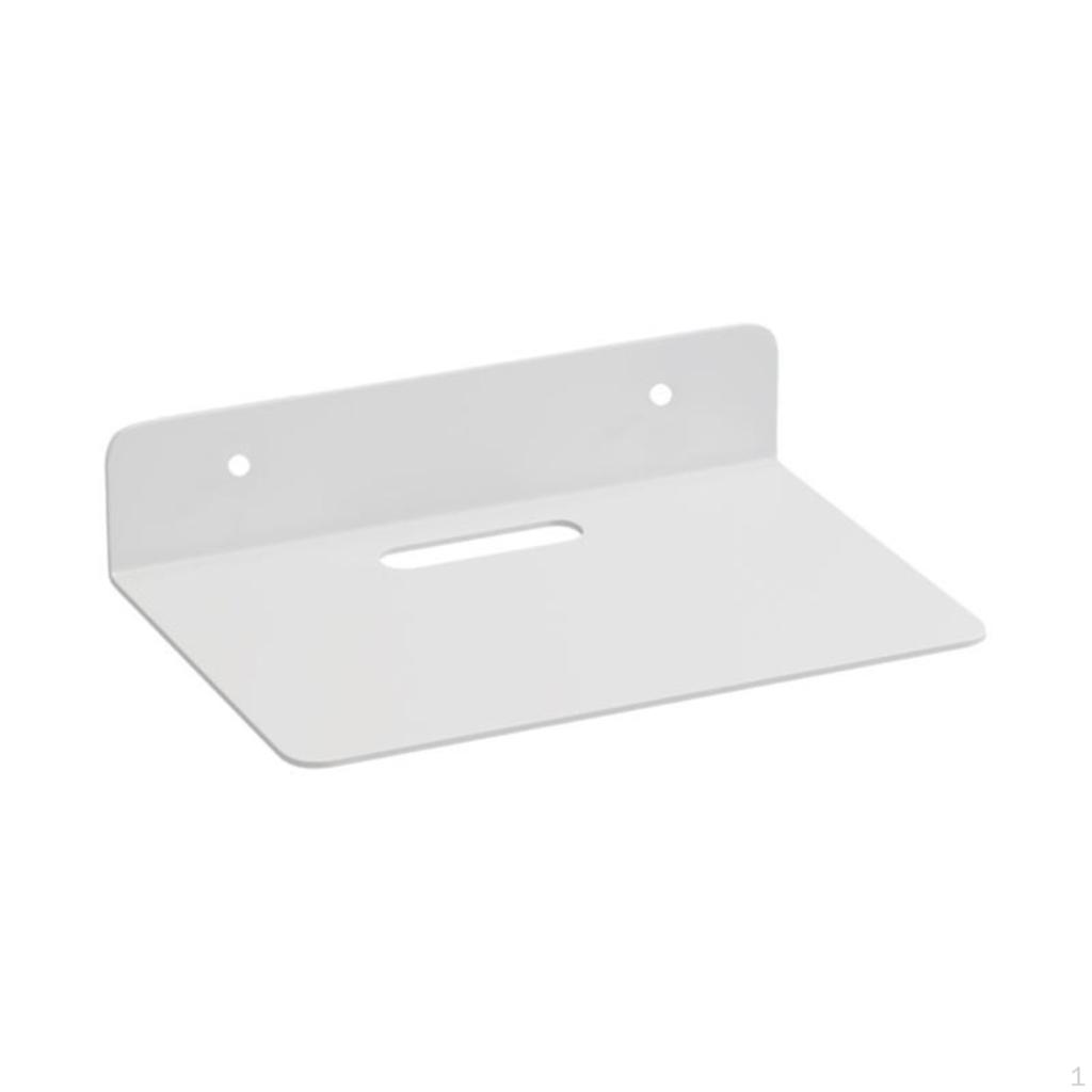 Seasoning Shelf Organizer, Iron Black for Refrigerator White 27x12x7.7cm