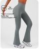 Solid Color High Waist Yoga Leggings - Slim Fit, Flared, Body Shaping, Quick Dry, Casual Fitness Sports Pants