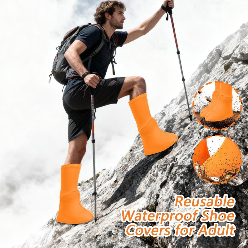 Rain Cover For Shoes Non-Slip Reusable Boot Protector Walking Boot Cover For Outdoor Hiking Work Climbing Camping Fishing