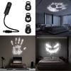 LED Projector Lamp Halloween Skull Decorative Night Light Rotatable 3 Scenes Ghost USB Power Wall Ceiling Decor Dark Ambiance