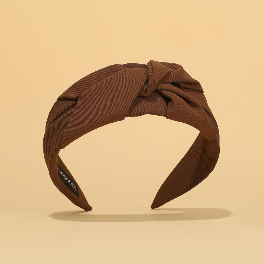 Neue geknotete Stirnbänder für Frauen Kopfschmuck Mädchen Vintage Haarspangen Stoff Breites Haarband Weicher Haarreif Haaraccessoires Kopfbedeckung