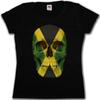 JAMAÏQUE Drapeau Crâne Jamaïcain Fille Femme Chemise Biker Reggae Rasta Irie Bannière