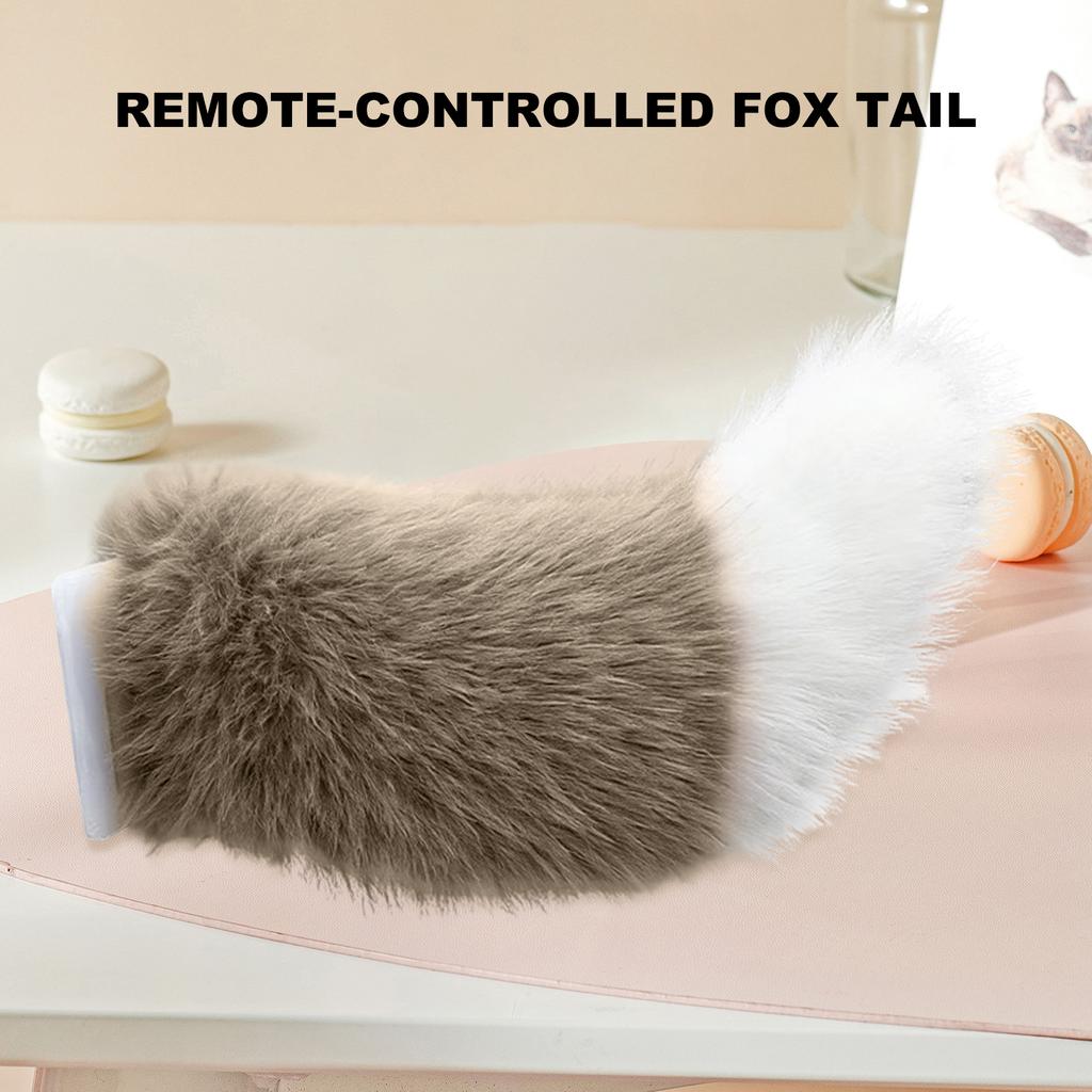 Remote Control Cute Fuzzy Wagging Moving Tail Rechargeable Universal Easy To Install for Auto Trunk Charm Cosplay Accessory